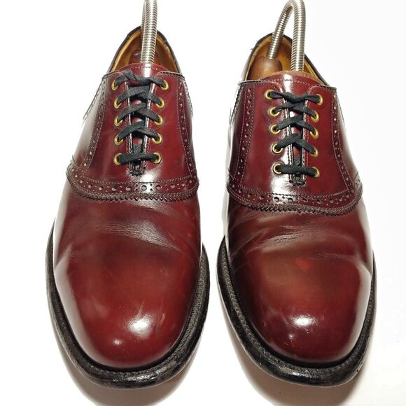 Austin Reed USA Made Glossy Spectator Brogue Sz 9N - Picture 12 of 12